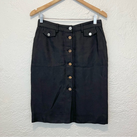 Vintage Dolce & Gabbana Skirt Button Down Gray Black 44 Medium M - Picture 13 of 13